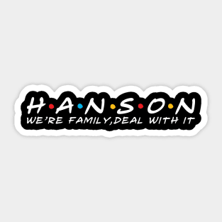 The Hanson Family Hanson Surname Hanson Last name Sticker